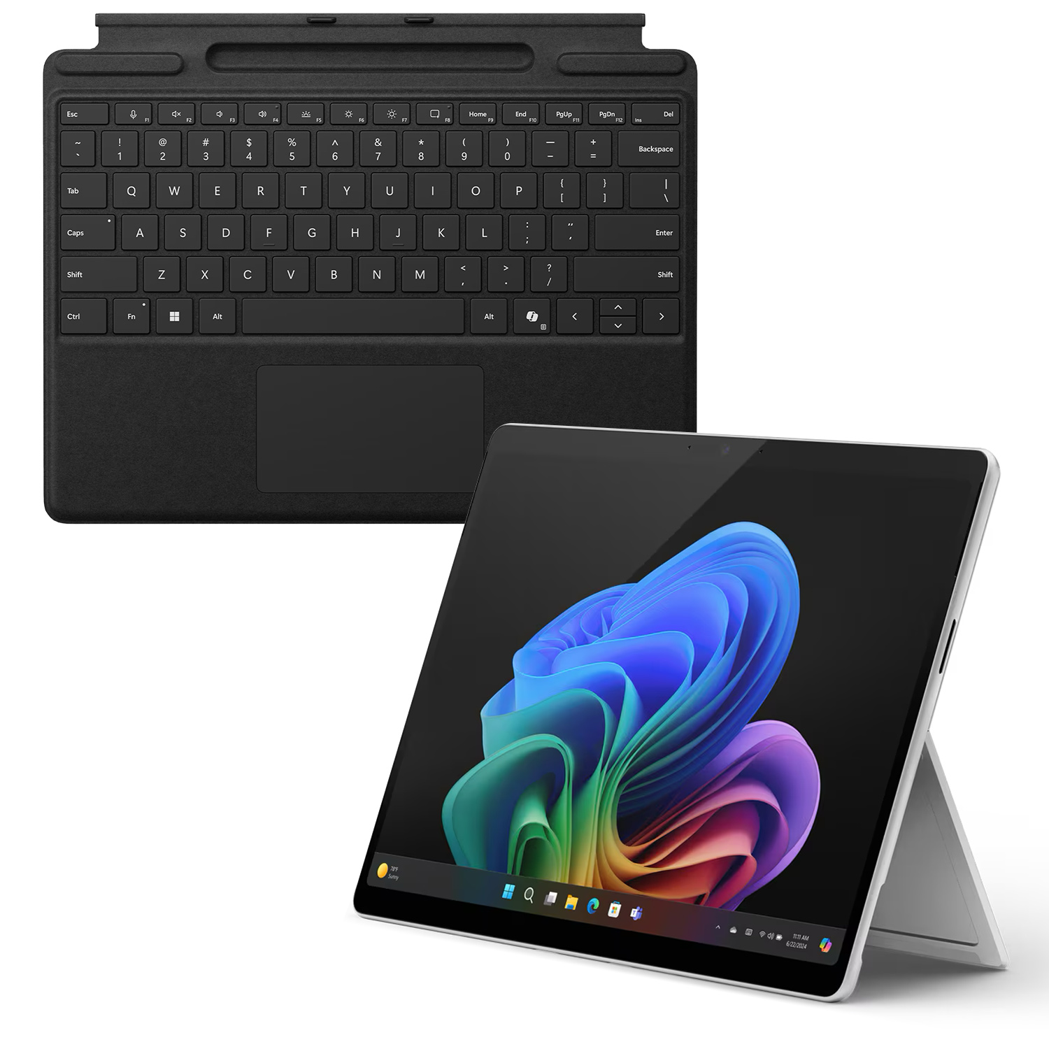 Microsoft Surface Pro Copilot+ PC 13" - 16GB - 512GB - X Elite inkl. Pro Keyboard schwarz - 13" OLED touchscreen - plati...