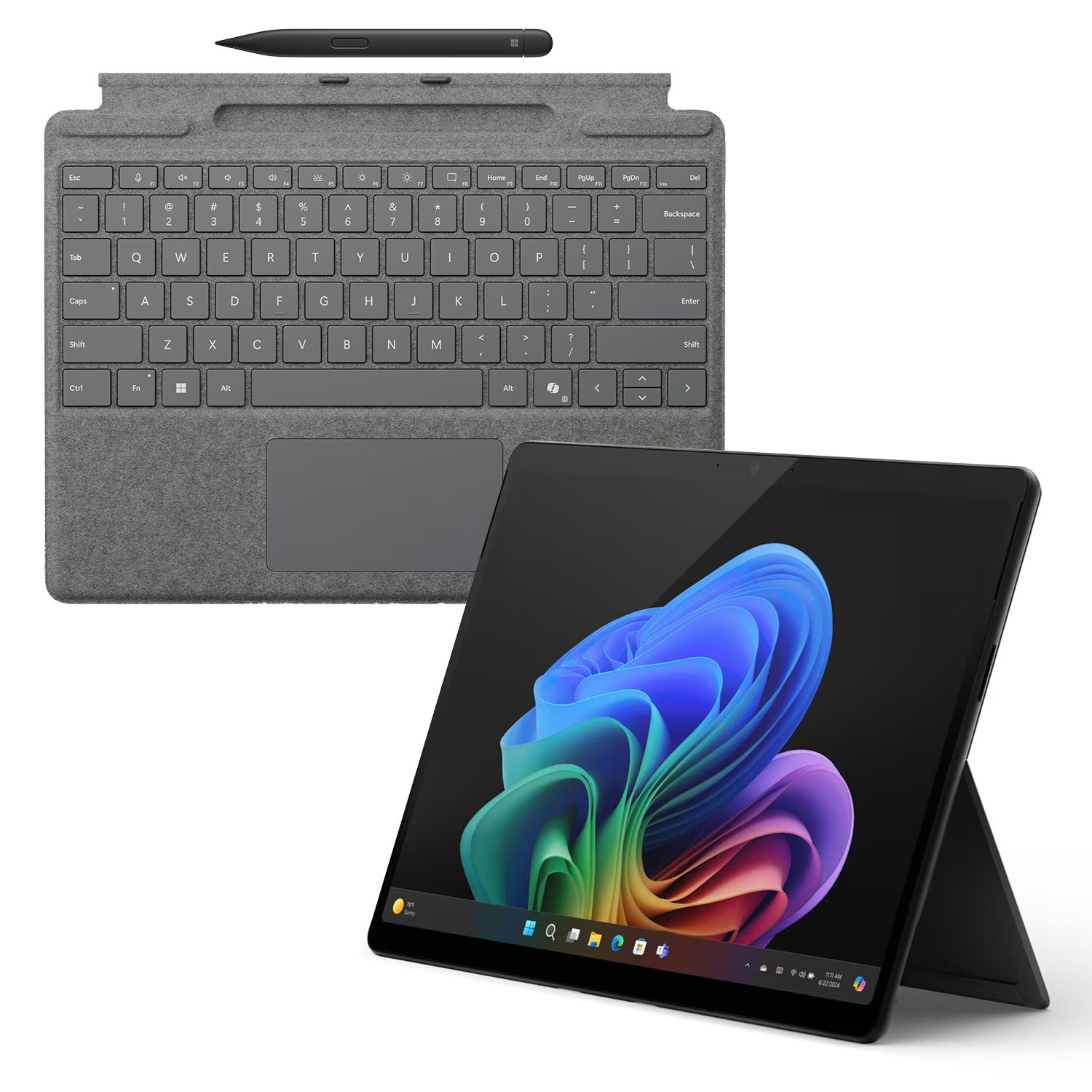 Microsoft Surface Pro 11 for Business Copilot+PC i5U 16GB 256GB inkl. Pro Keyboard mit SlimPen platin - 16GB - 256GB - i...