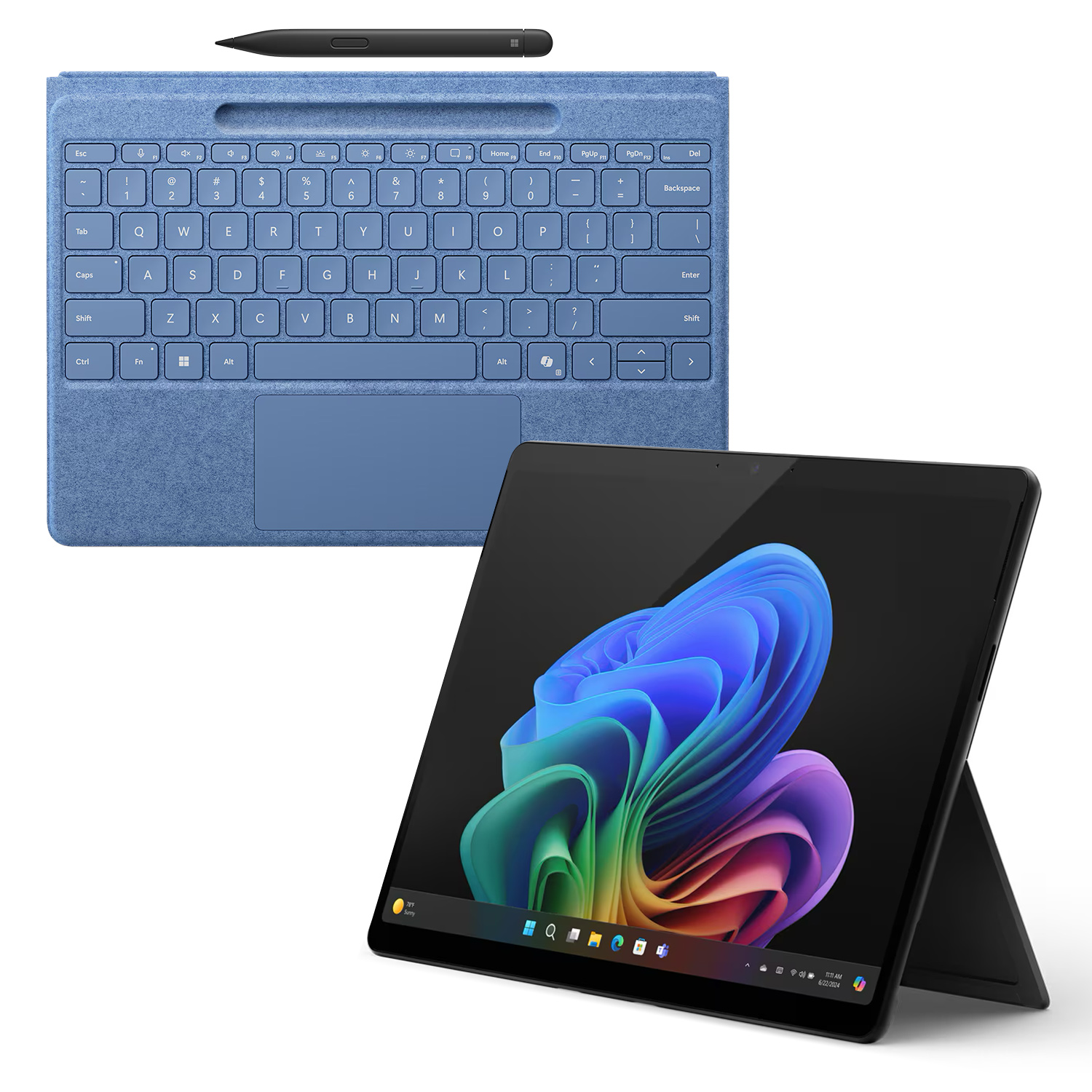 Microsoft Surface Pro Copilot+ PC 13" - 16GB - 1TB - X Elite inkl. Pro Keyboard mit Slim Pen sapphire - 13" OLED touchsc...