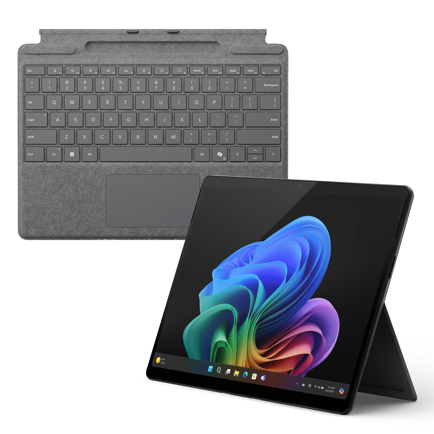 Microsoft Surface Pro business OLED Copilot+ PC - 32GB - 1TB inkl. Pro Keyboard mit Stiftaufbewahrung platin - 32GB - 1T...
