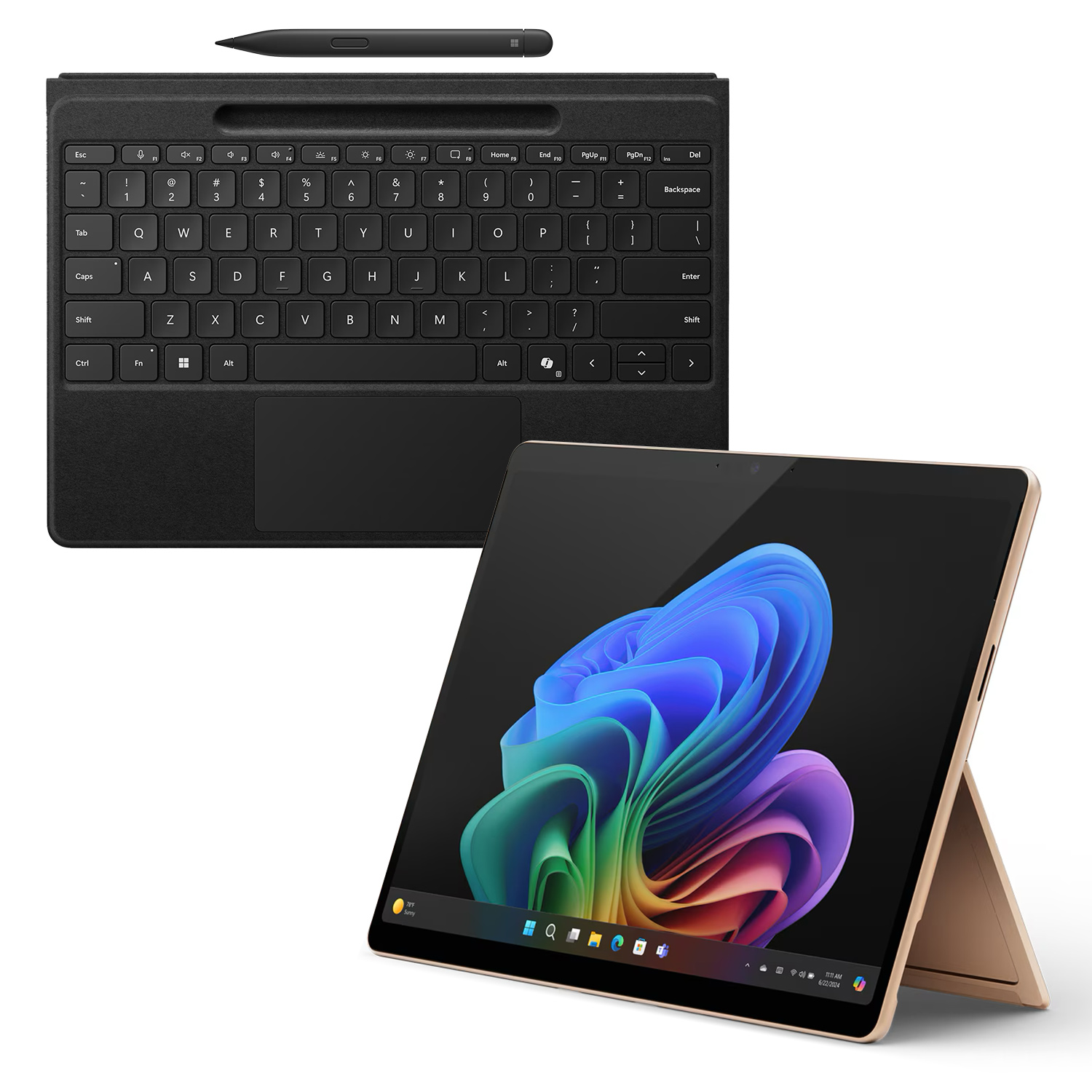 Thumbnail - Microsoft Surface Pro Copilot+ PC 13" - 16GB - 1TB - X Elite inkl. Pro Flex Keyboard mit Pen schwarz - 13" touchscreen -...