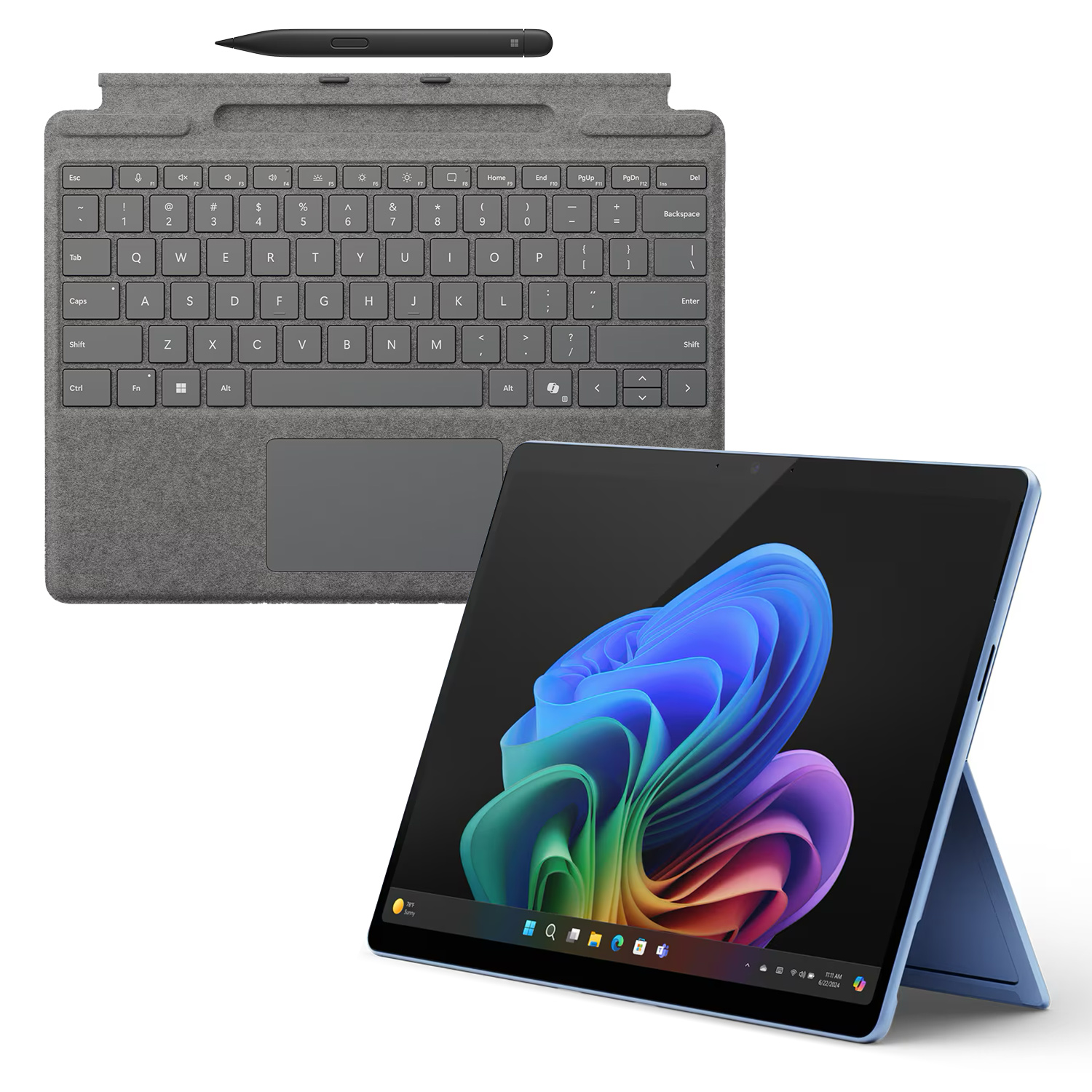 Microsoft Surface Pro OLED Copilot+ PC - 16GB - 1TB - X Elite inkl. Pro Keyboard mit SlimPen platin - 16GB - 1TB - sapph...