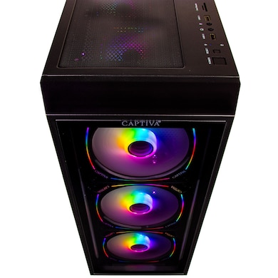 Captiva highend gaming i89-832 | intel core ultra 7 265kf | geforce rtx 5070 12gb gddr7 | 32gb ddr5 1tb nvme ssd | z890 windows 11 home | gaming računalnik 3 Captiva highend gaming i89-832 pogled na rgb ohišje in zgornje priključke