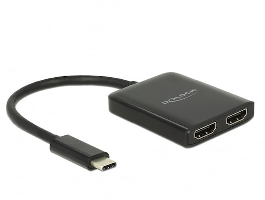 Delock USB Type-C Splitter - 2 x HDMI out 4K 30 Hz