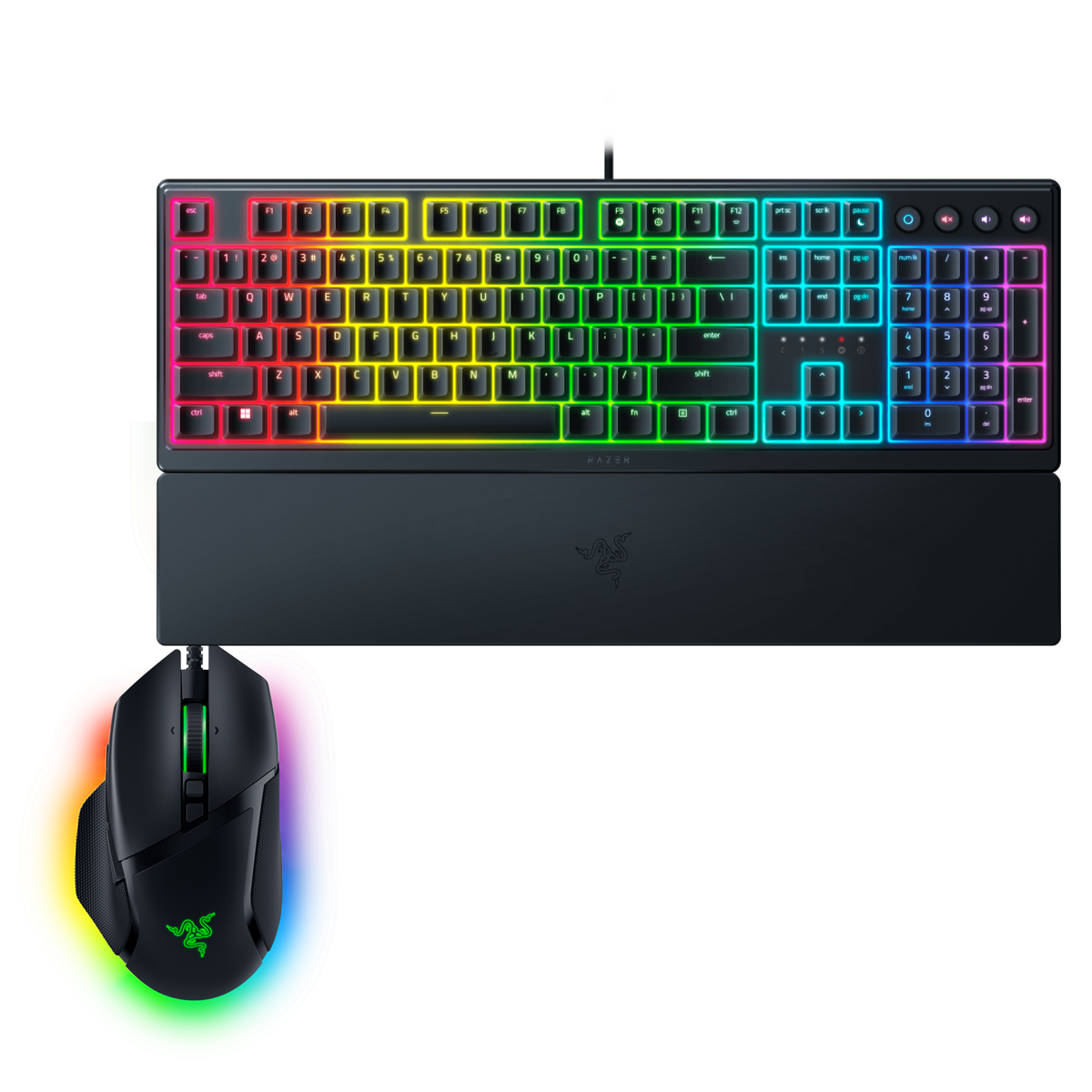 Razer Chroma-Starter-Set Bundle bestehend aus Ornata V3 Gaming Tastatur + Basilisk V3 Gaming Maus