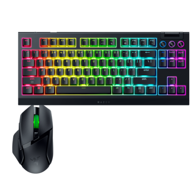 Razer Core-Combat-Set Bundle bestehend aus Blackwidow V4 TKL HyperSpeed Gaming Tastatur + Basilisk V3 X HyperSpeed Gaming Maus