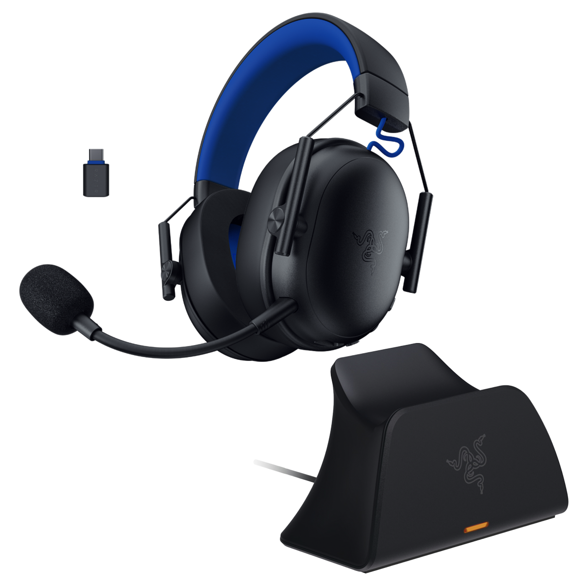 Razer Console-Command-Set Bundle bestehend aus Blackshark V3 X HyperSpeed PlayStation Gaming Headset + Razer Charger für PS5 DualSense Controller