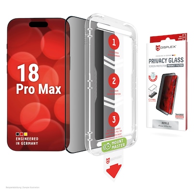 DISPLEX Privacy Glass MM iPhone 18 Pro Max - Farbe: Transparent