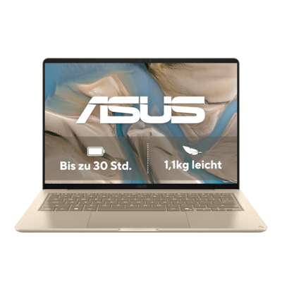 ASUS Zenbook 14 UX3480QA-U1157W - 14" WUXGA OLED, Qualcomm Snapdragon X X1-26-100, 16GB RAM, 512GB SSD, Qualcomm Adreno, Windows 11 - Farbe: Beige