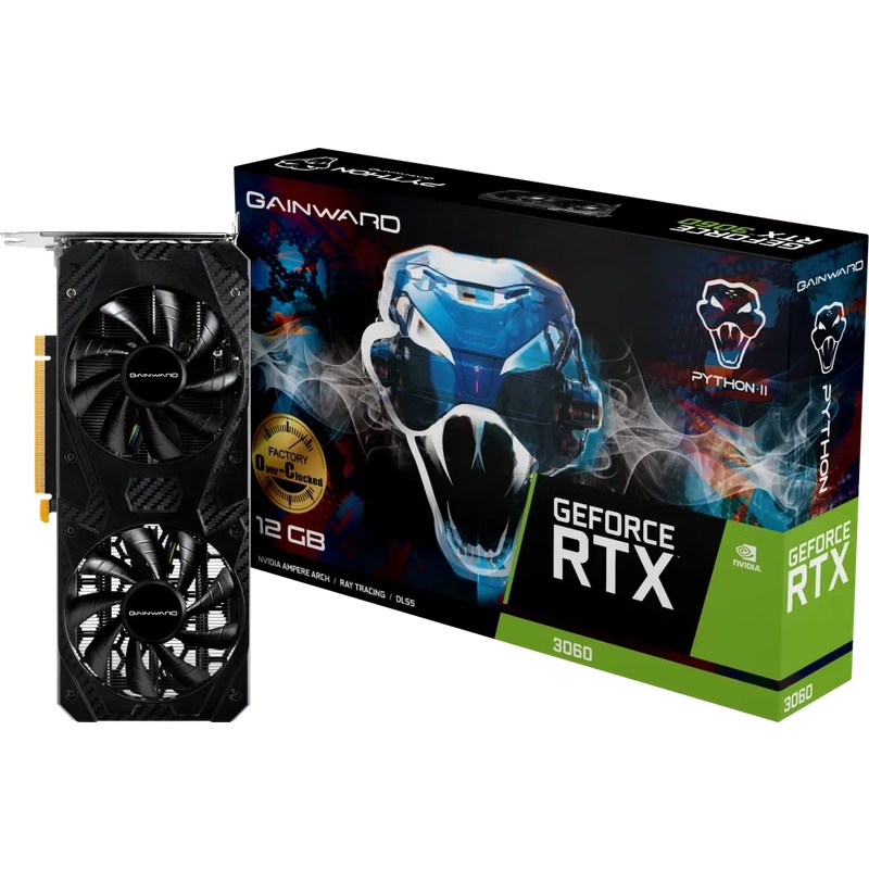 Gainward GeForce RTX 3060 Python II OC Grafikkarte - 12GB, 3x DisplayPort/1x HDMI