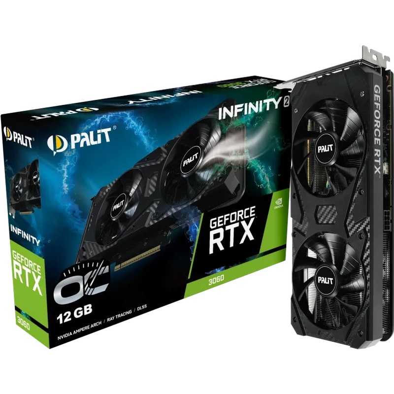 PALIT RTX3060 Infinity 2 OC 12GB Grafikkarte - 12GB, 3x DisplayPort/1x HDMI