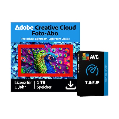 Adobe Creative Cloud Foto-Abo | 1 Jahr | 1TB | PC/Mac inkl. AVG