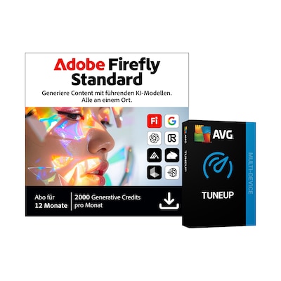 Adobe Firefly Standard | 1 Jahr inkl. AVG TuneUp