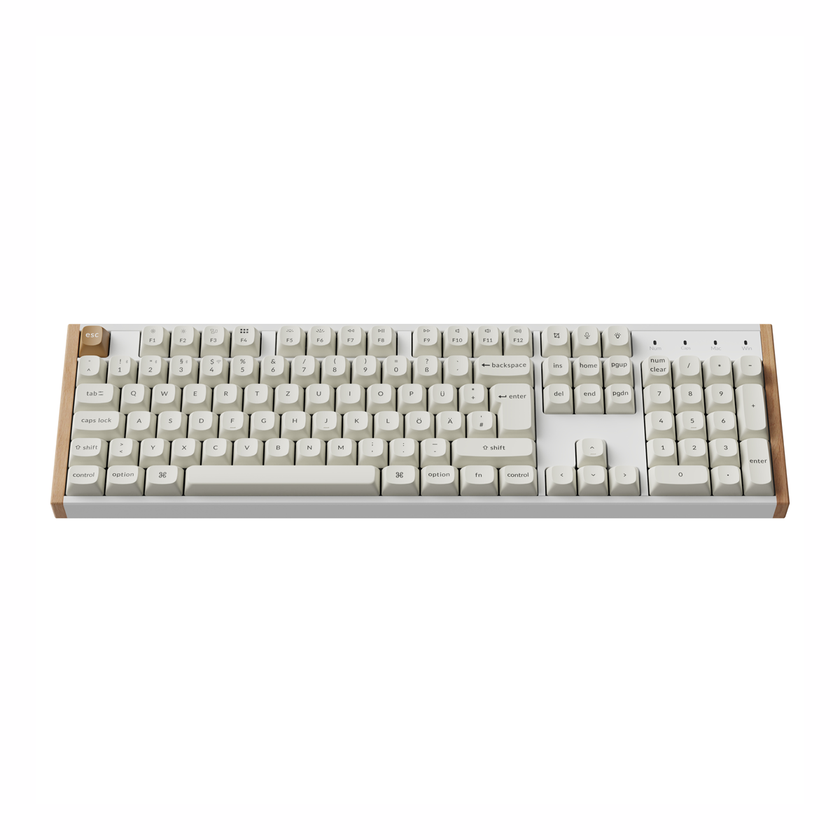 Keychron K2 K10 HE Wireless Mechanische Gaming-Tastatur RGB, Hot-Swap, Aluminium, Nebula Switch, Weiß, DE-Layout