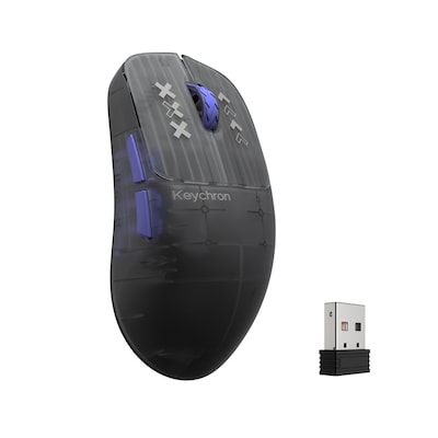 Keychron K2 G3 HE 8K Wireless Gaming-Maus, PixArt 3955 Sensor, Ultralight, Frosted Gray