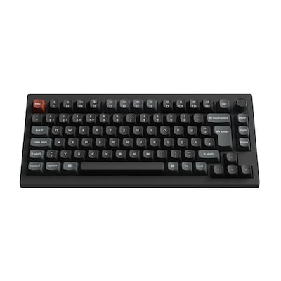 Keychron K2 V1 Ultra 8K Wireless Mechanische Gaming-Tastatur RGB, Hot-Swap, 75 %, Schwarz, DE-Layout