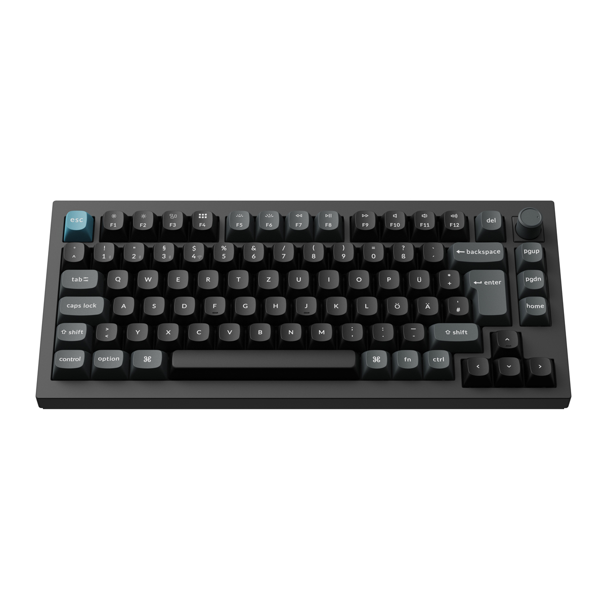 Keychron K2 Q1 Ultra 8K Wireless Mechanische Gaming-Tastatur RGB, Hot-Swap, Schwarz, DE-Layout