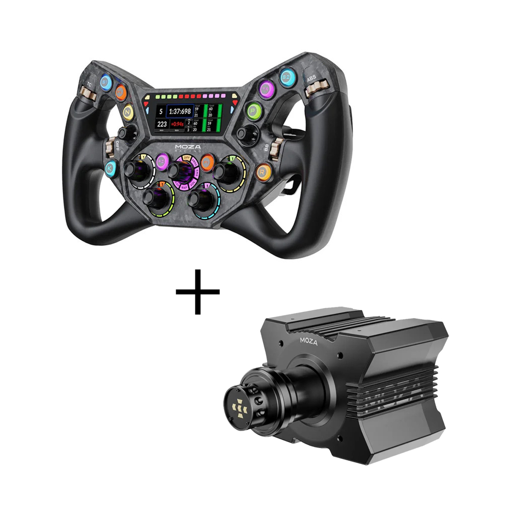 MOZA R9 V3 Wheelbase + KS Pro Lenkrad Bundle bestehend aus MOZA R9 V3 Wheelbase und dem MOZA KS Pro Lenkrad