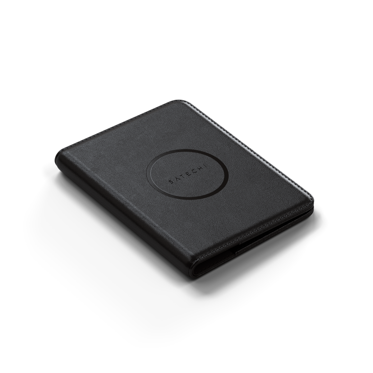 Satechi Vegan-Leather Passport Wallet with Find My Black