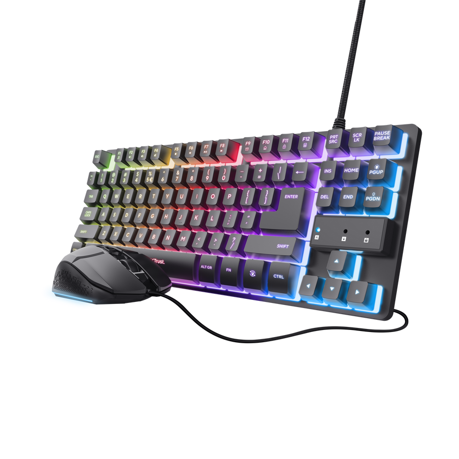Trust GXT 798 2-in-1 Gaming-Set Bundle bestehend aus Tastatur, Maus