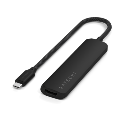 Thumbnail - Satechi USB-C 4-in-1 Slim Multiport Adapter 4K Black