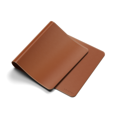 Satechi Vegan-Leather Premium Desk Mat Brown