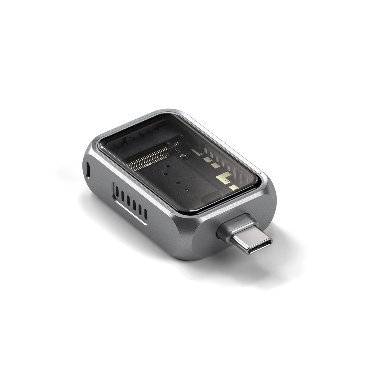Satechi USB-C Mini NVMe SSD Enclosure Effizientes und kompaktes Aluminium-Gehäuse für 2230 mm NVMe SSD Laufwerke