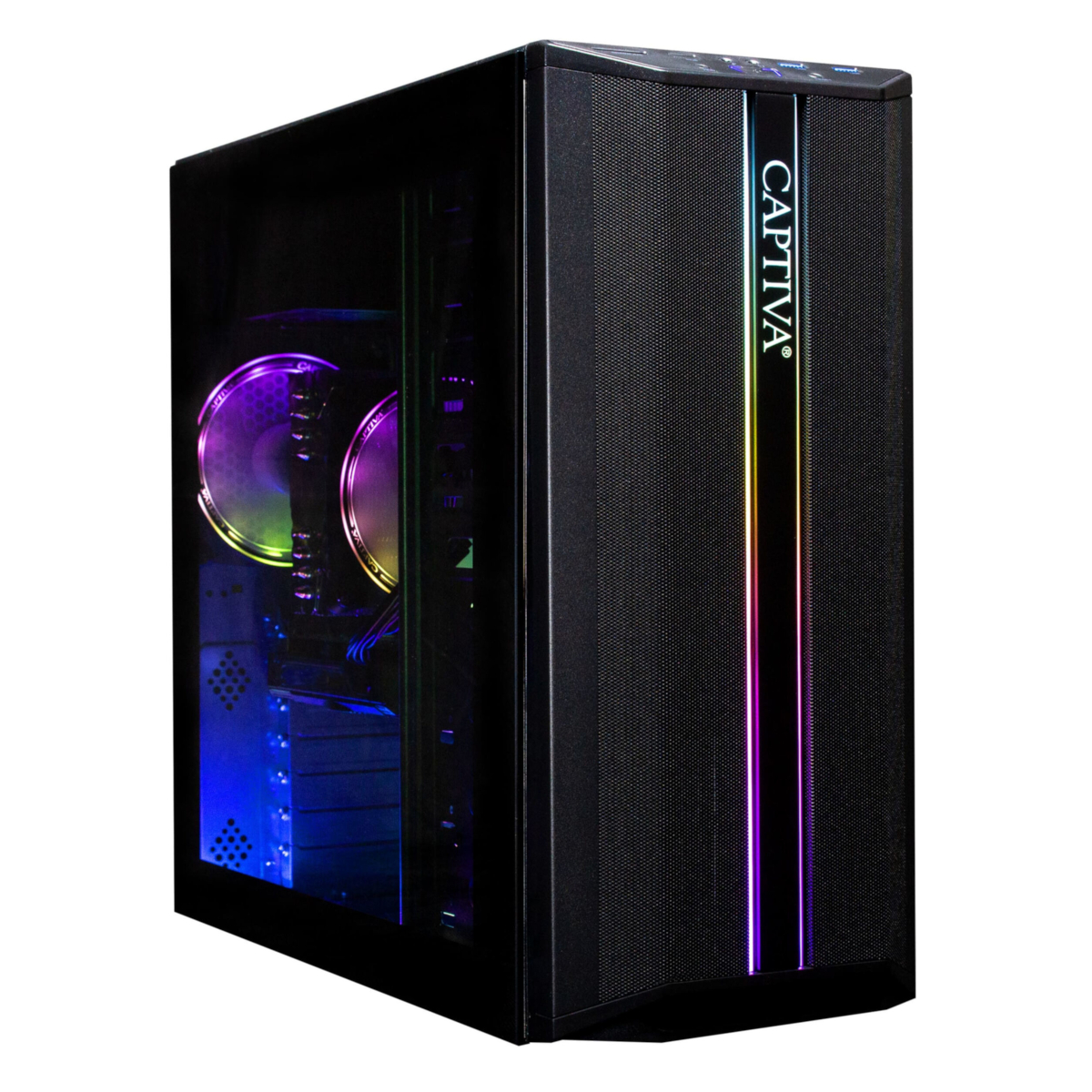 Captiva PC Highend Gaming R98-163 AMD Ryzen 7 5700X, 32GB DDR4 RAM, Nvidia Geforce RTX 5070 (12GB GDDR7), 1TB M.2 , Wind...