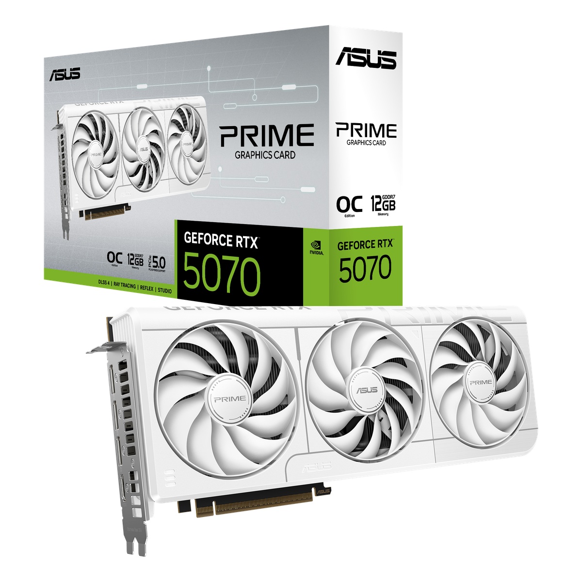 ASUS Prime GeForce RTX 5070 OC White B-Ware - 12GB GDDR7, HDMI, 3x DP