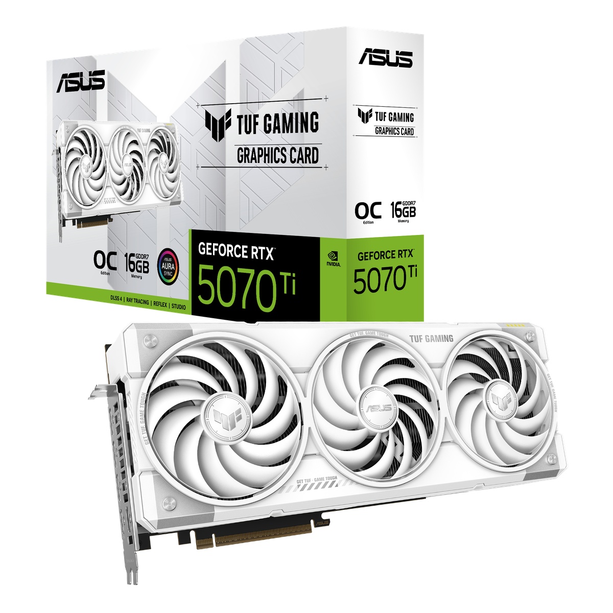 ASUS TUF Gaming GeForce RTX 5070 Ti OC White - 16GB GDDR7, 2x HDMI, 3x DP