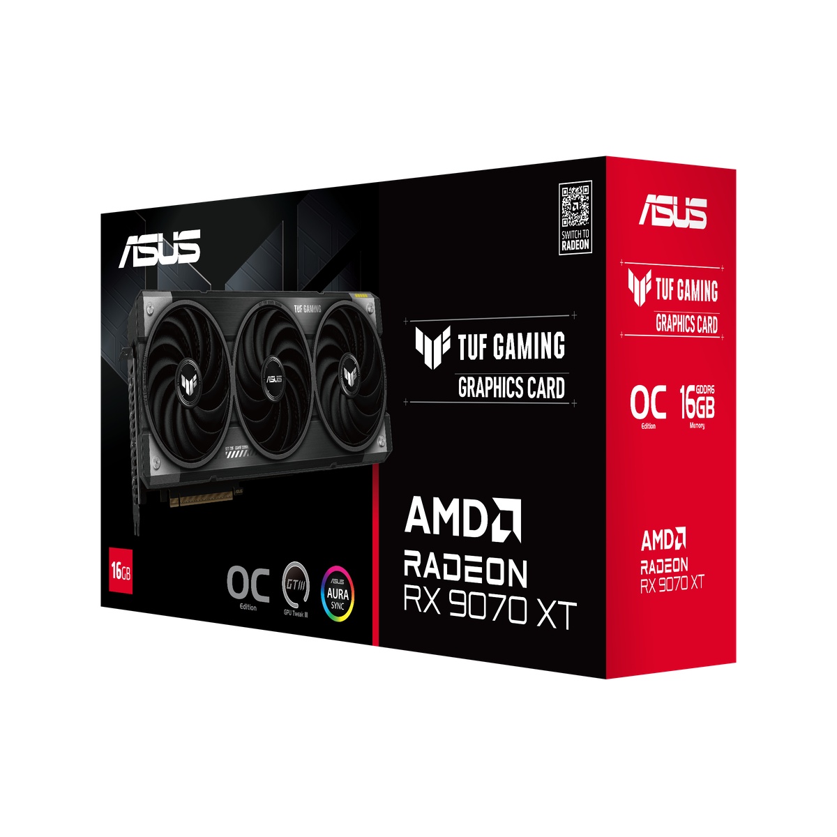 Asus TUF Radeon RX 9070 XT 16GB Grafikkarte - 16GB GDDR6, HDMI, 3x DP Grafikkarten Produkt Bild 12