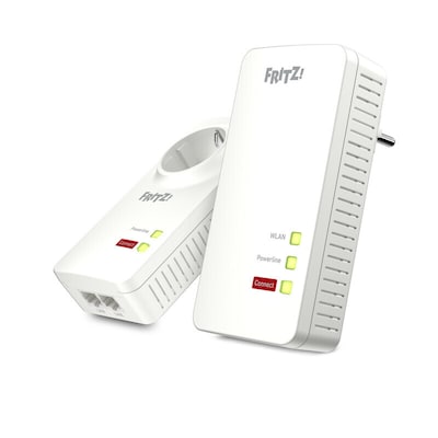 FRITZ!Powerline 1260 WLAN Set B-Ware 2x Adapter (1260 + 1220), Stabile Verbindung über die Stromleitung, bis zu 1.200 MB...