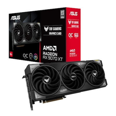 Asus TUF Radeon RX 9070 XT 16GB Grafikkarte - 16GB GDDR6, HDMI, 3x DP