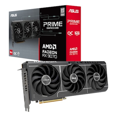 ASUS Prime Radeon RX 9070 OC EVO Grafikkarte - 16GB GDDR6, HDMI, 3x DP