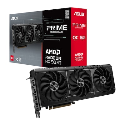 ASUS Prime Radeon RX 9070 OC Grafikkarte - 16GB GDDR6, HDMI, 3x DP