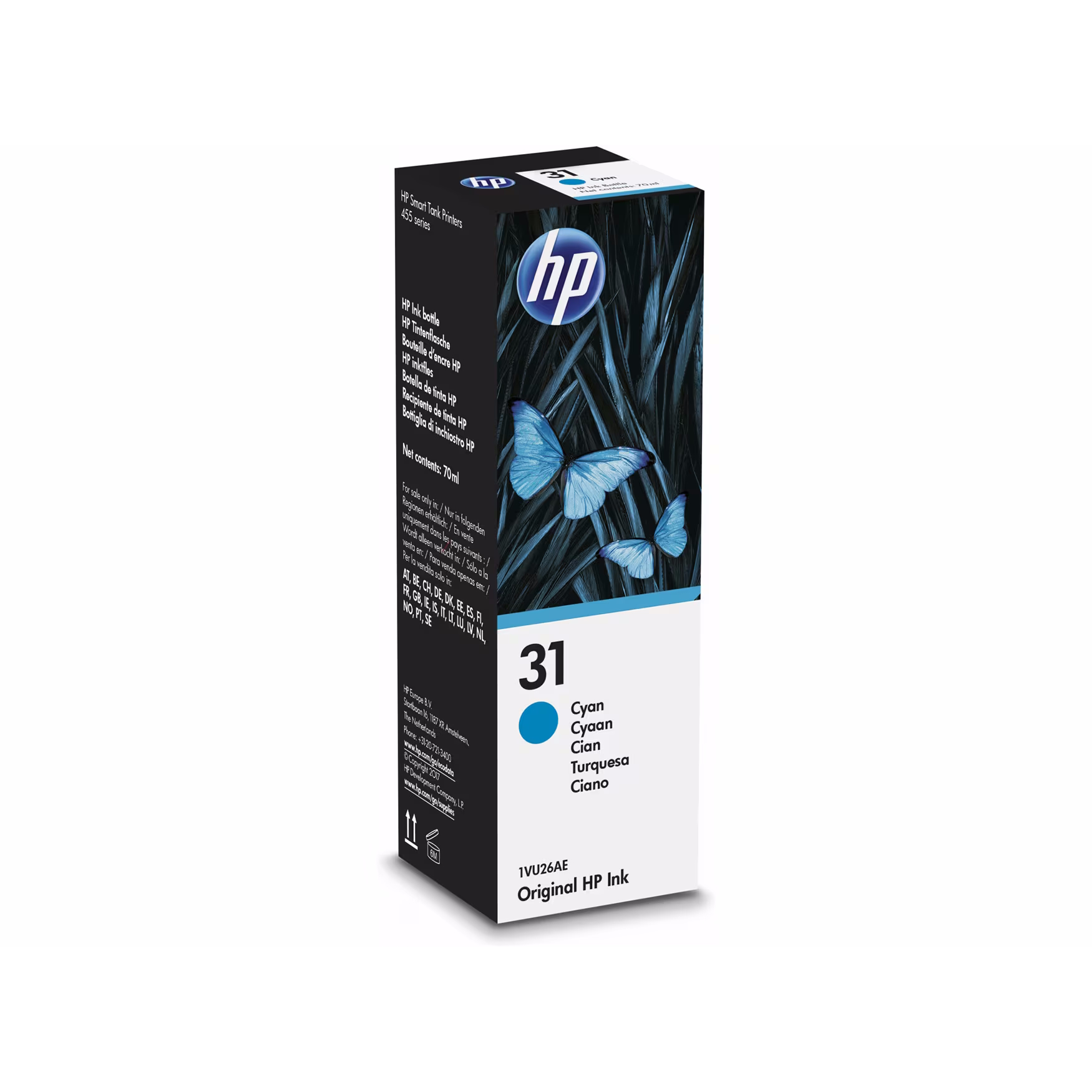 HP 31 (1VU26AE) Original Tintenflasche Cyan 70 ml