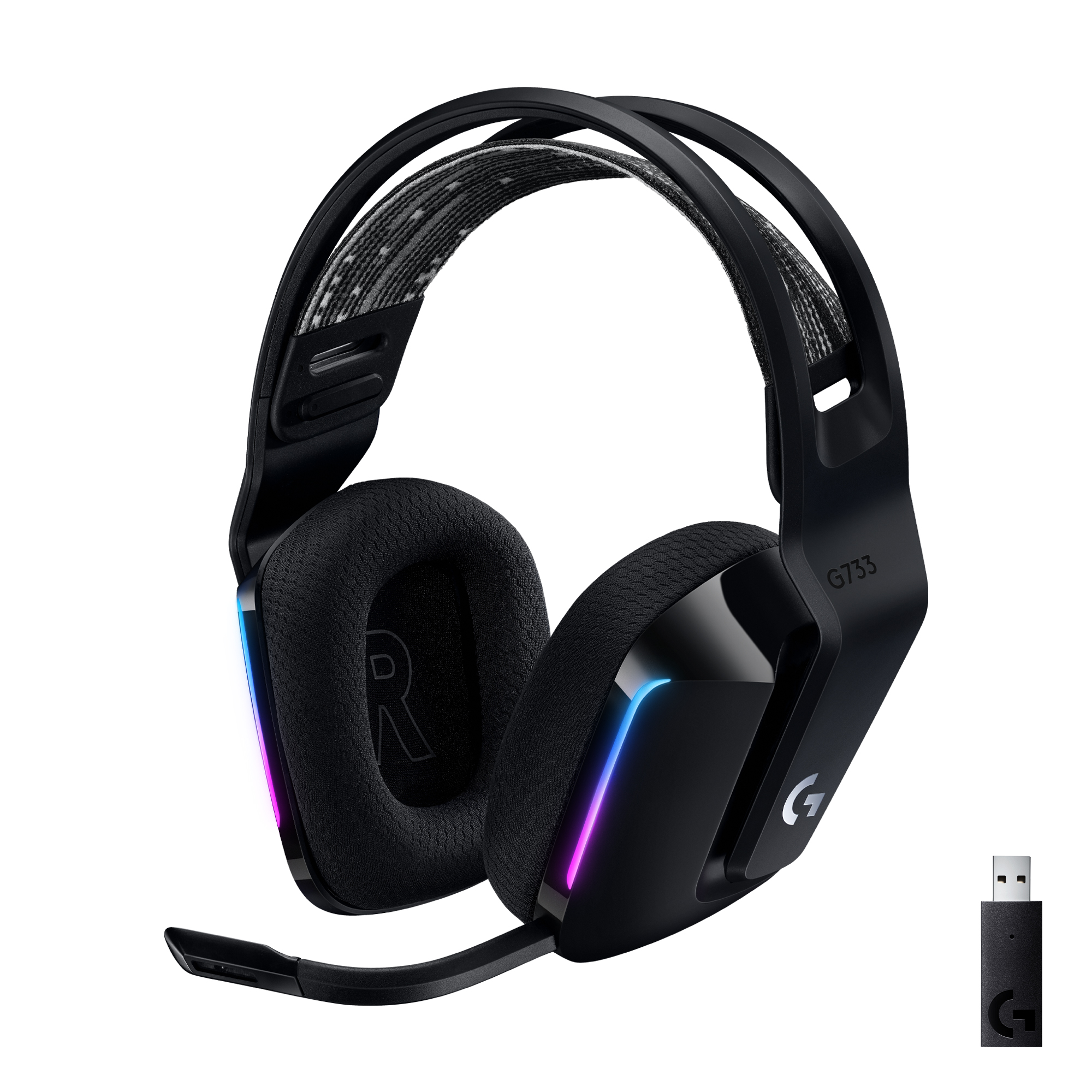 Logitech® G733 LIGHTSPEED Wireless RGB Gaming Headset, schwarz