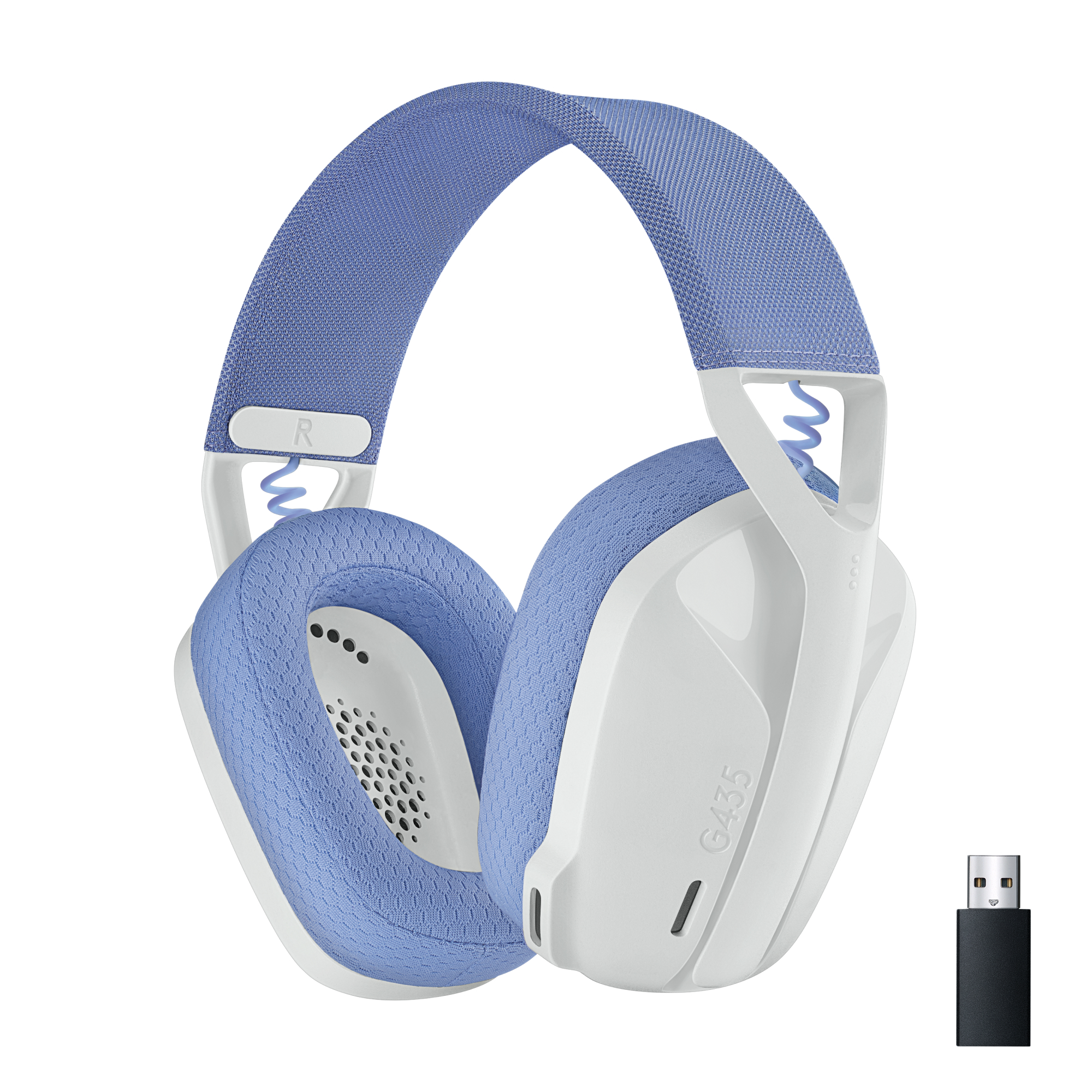 Logitech Gaming G435 LIGHTSPEED kabelloses Gaming Headset - weiß, leichte Over-Ear-Kopfhörer, Integrierte Mikrofone, 18h...