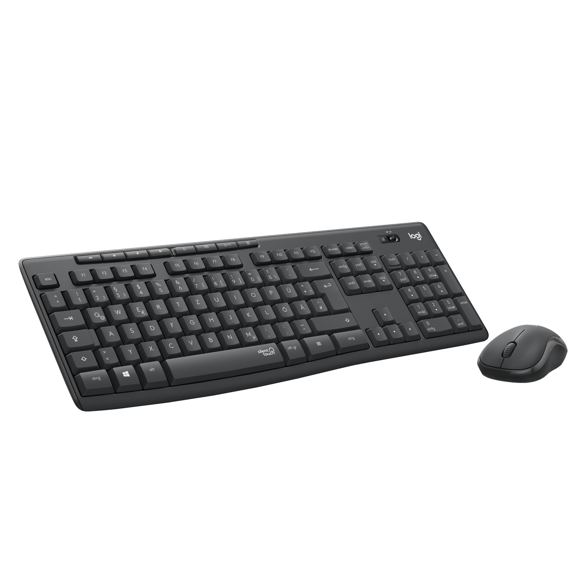 Thumbnail - Logitech MK295 Desktopset, kabellos, Spritzwassergeschützt, SilentTouch-Technologie, 8 Sondertasten