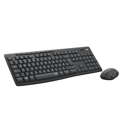 Thumbnail - Logitech MK295 Desktopset, kabellos, Spritzwassergeschützt, SilentTouch-Technologie, 8 Sondertasten