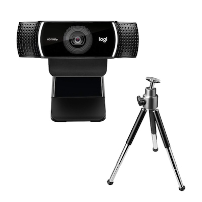 Logitech C922 Pro Stream Webcam, Hintergrundänderung + Stativ