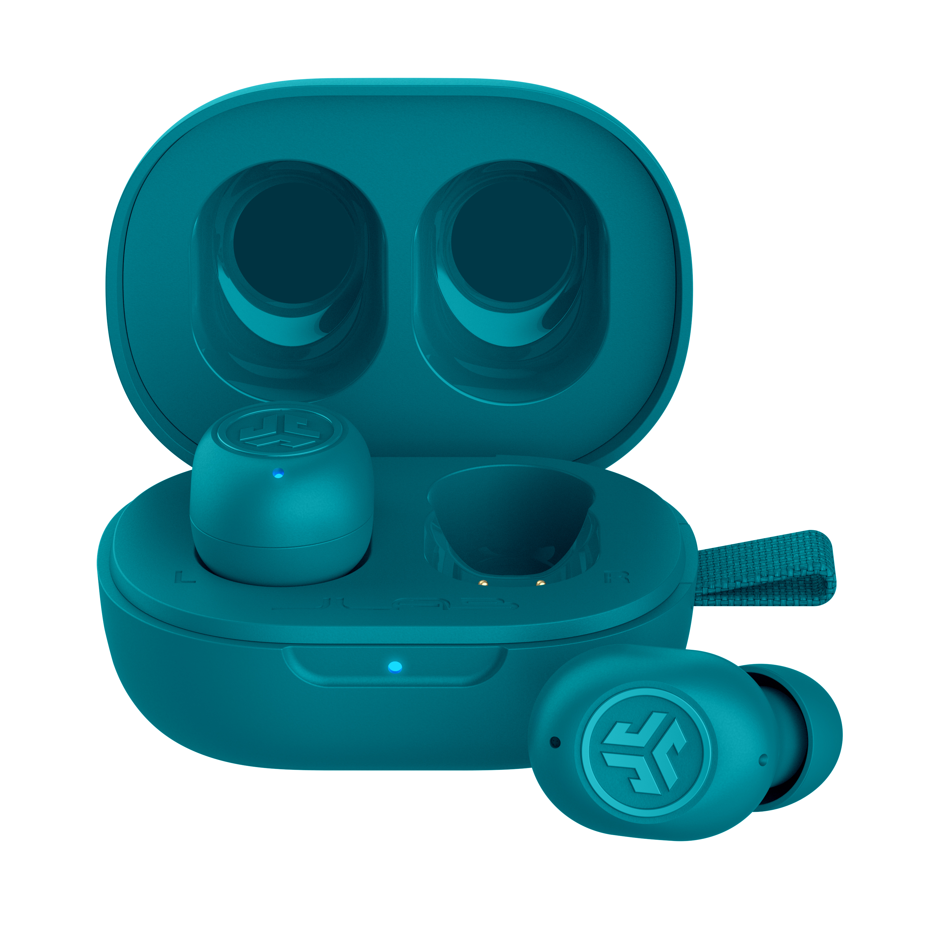 Jlab JBuds Mini True Wireless Earbuds- Aqua Bluetooth In-Ear-Kopfhörer, Integriertes Mikrofon