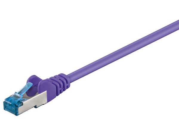 Thumbnail - Goobay 1m CAT 6A Patchkabel, S/FTP (PiMF), Violett