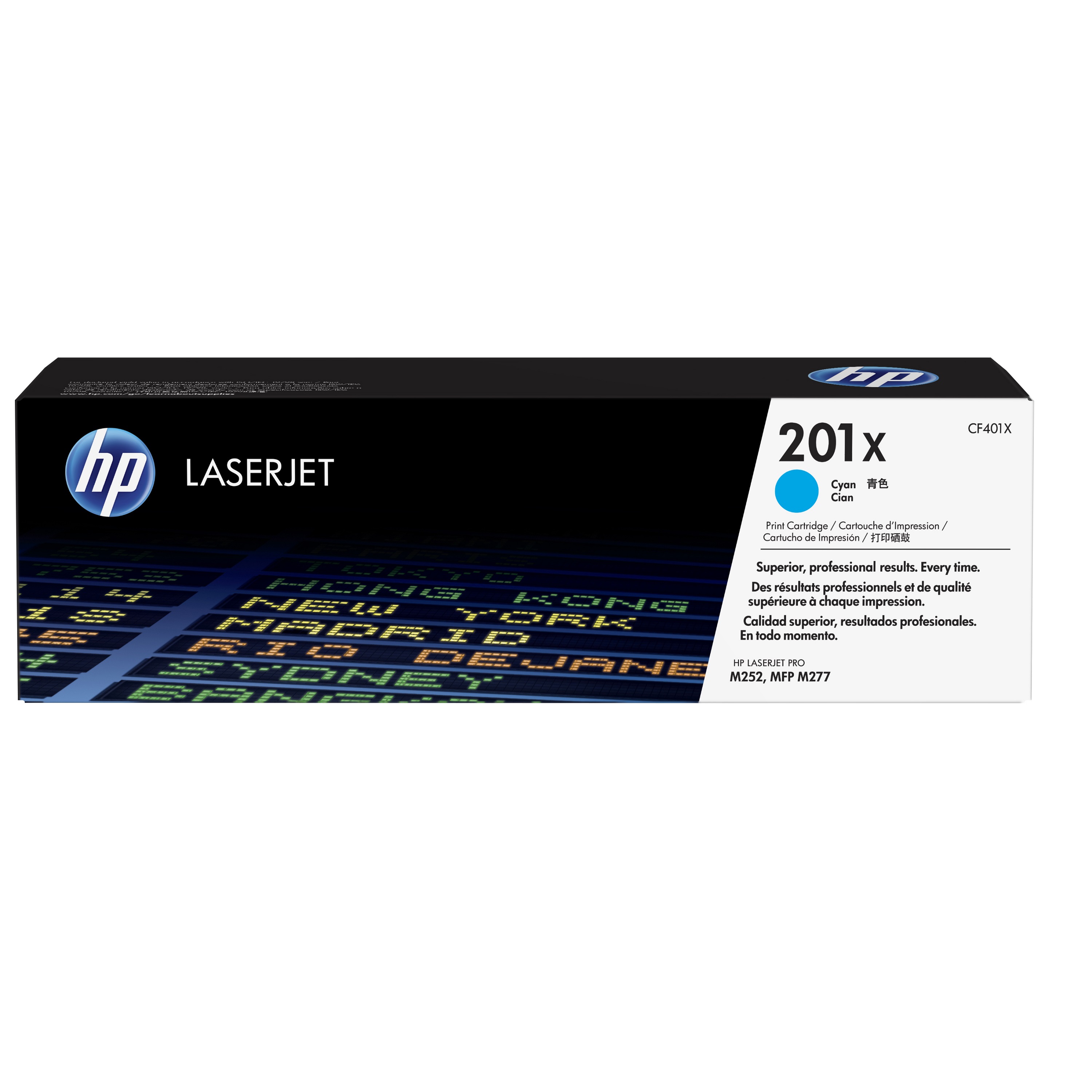 HP 201X CF401X Original LaserJet Tonerkartusche Cyan Kompatiblität: HP Color LaserJet Pro MFP M274n, M252n Image