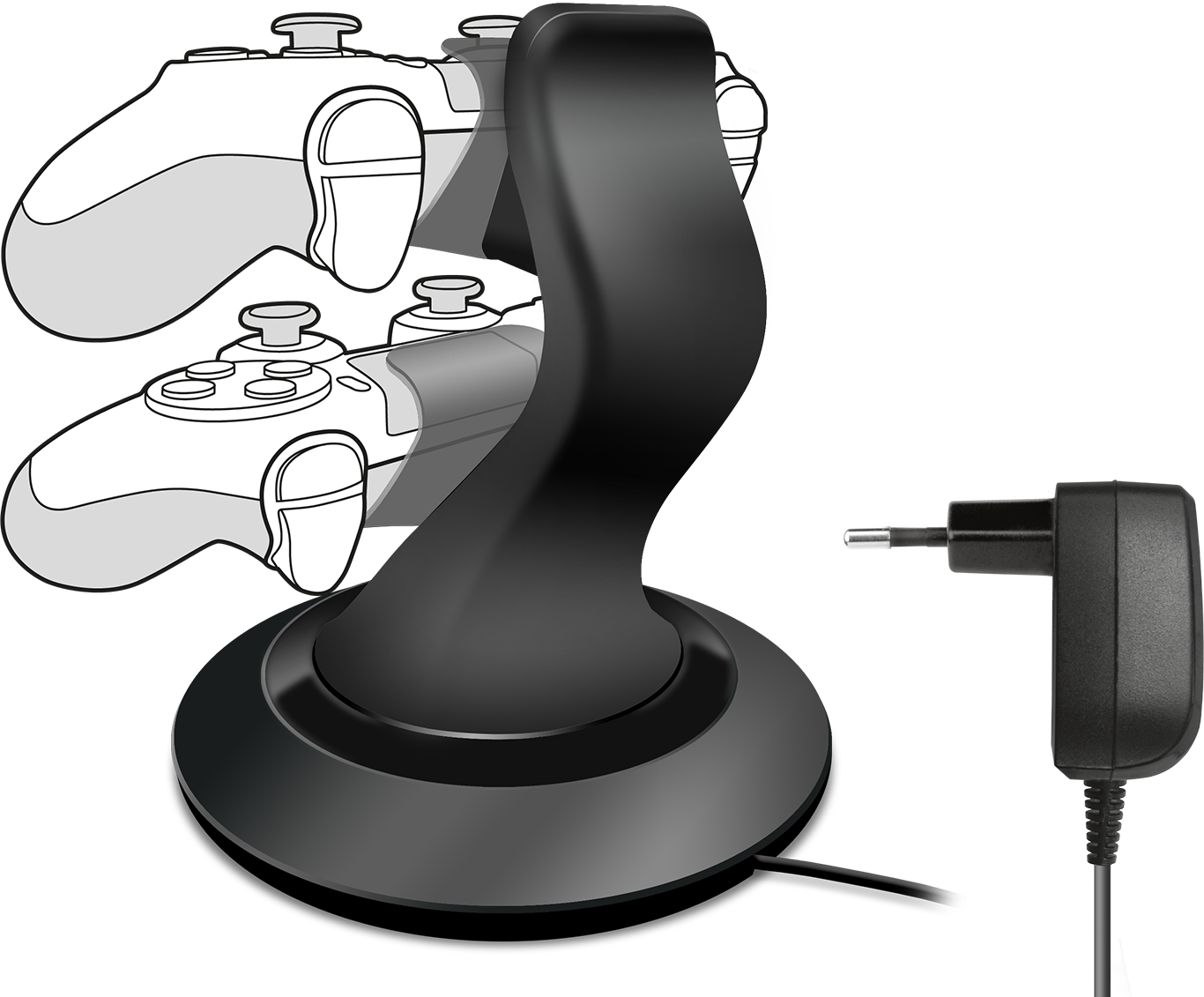 Speedlink TWINDOCK Charging System with A/C Adapter PS4, black