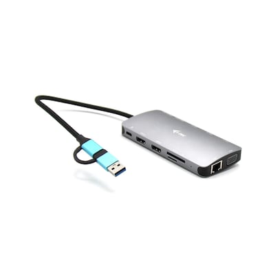 Thumbnail - i-tec USB 3.0 USB-C/Thunderbolt 3x Display Travel Nano Dock mit LAN & Power Delivery 100 W, Reisedocking