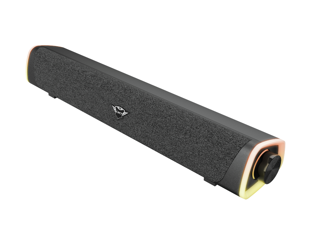TRUST GXT 620 AXON - RGB-Gaming-Soundbar mit Regenbogenwellen-Beleuchtung und bequem erreichbarem Lautstärkeregler