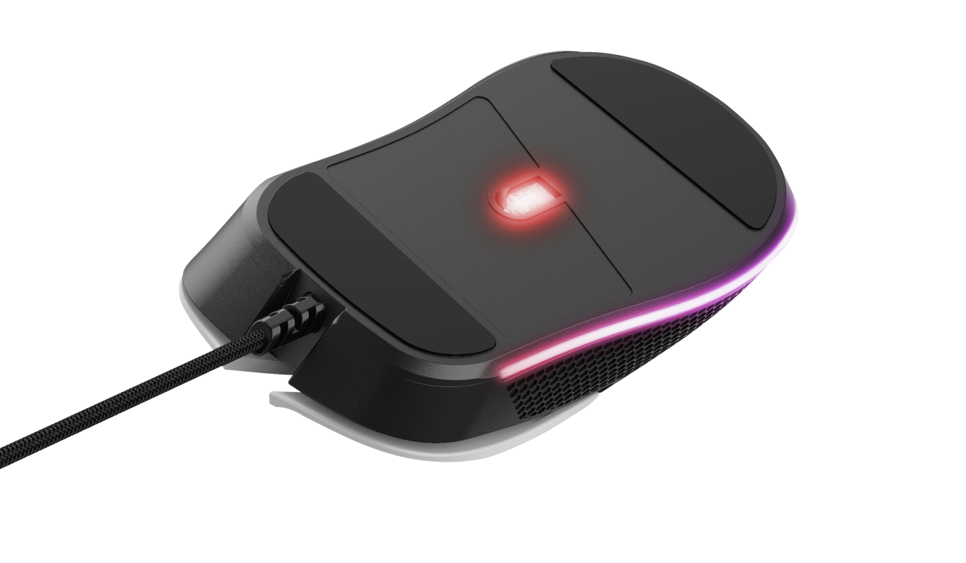 Trust Gaming GXT 922 YBAR Gaming Maus - 7200dpi, RGB-Beleuchtung, 6 Tasten, geflochtenes Kabel (2.1m), weiß Mäuse Produkt Bild 6