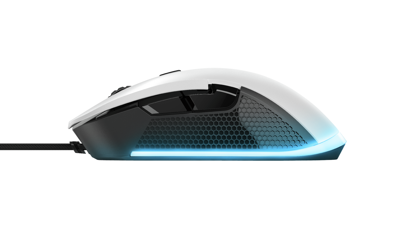 Trust Gaming GXT 922 YBAR Gaming Maus - 7200dpi, RGB-Beleuchtung, 6 Tasten, geflochtenes Kabel (2.1m), weiß Mäuse Produkt Bild 5