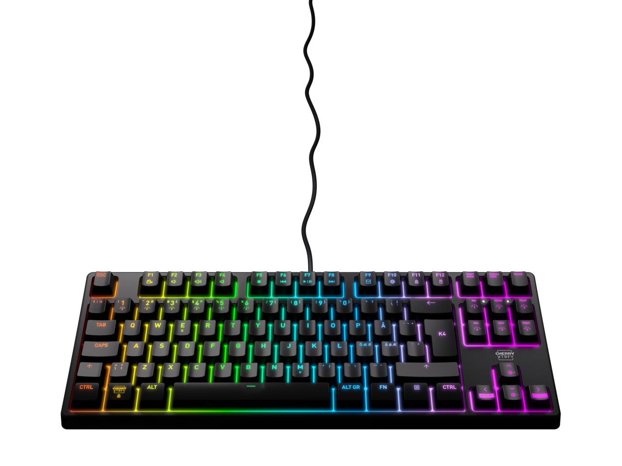 CHERRY K4V2 TKLvMechanische Gaming-Tastatur, Schwarz MX2A RED Switches, RGB-Beleuchtung, Full-N-Key-Rollover Tastaturen Produkt Bild 2
